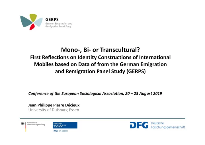mono bi or transcultural