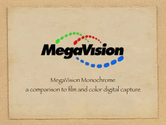 MegaVision Monochrome  a comparison to film and color digital capture  MegaVision MonoChrome  E3,