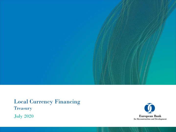 local currency financing