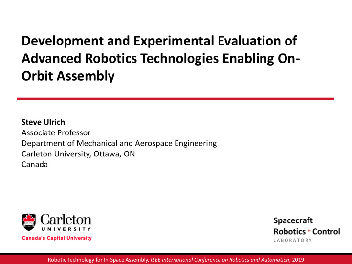 development and experimental evaluation of advanced