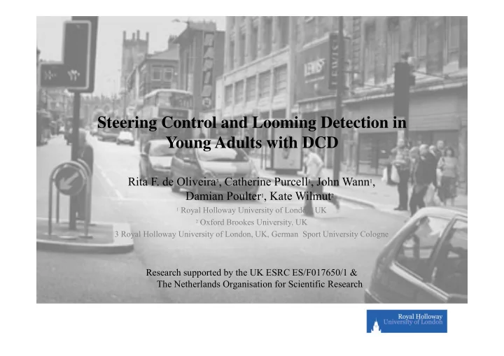 steering control and looming detection in young adults