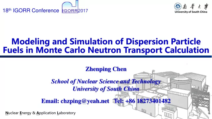 fuels in monte carlo neutron transport calculation