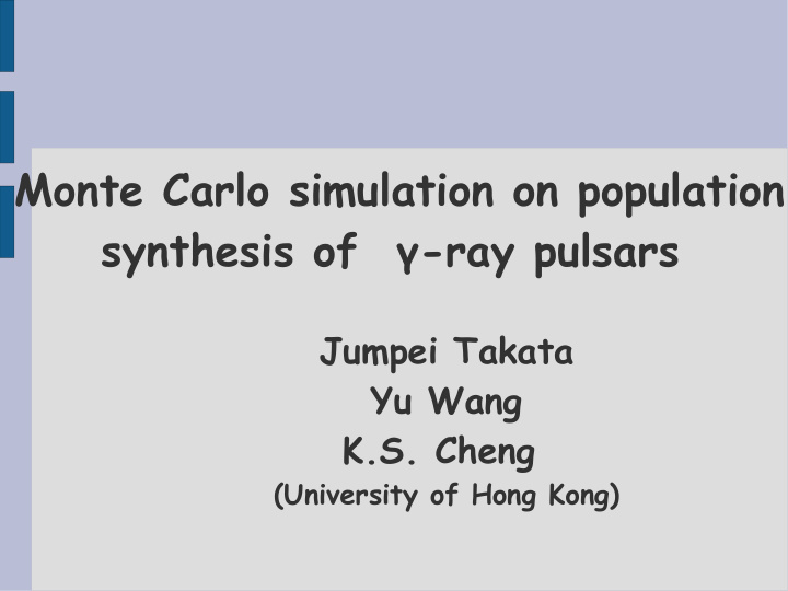 monte carlo simulation on population synthesis of ray