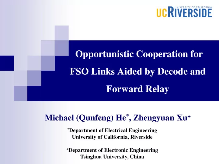 opportunistic cooperation for