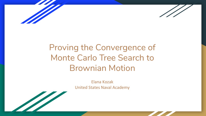 proving the convergence of monte carlo tree search to