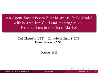 An Agent-Based Boom-Bust Business Cycle Model  with Search-for-Yield and Heterogeneous