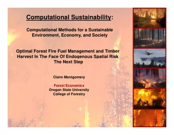 Computational Sustainability:  Computational Methods for a Sustainable  Environment, Economy, and