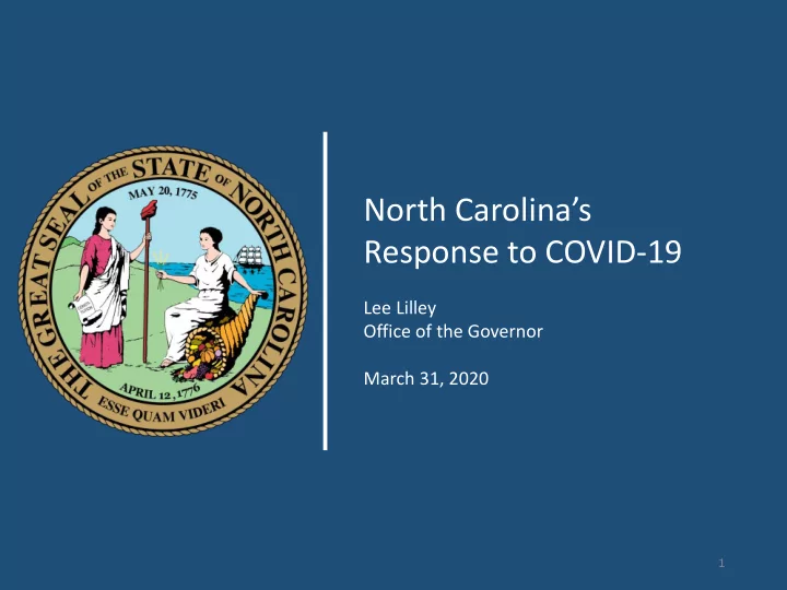 north carolina s response to covid 19