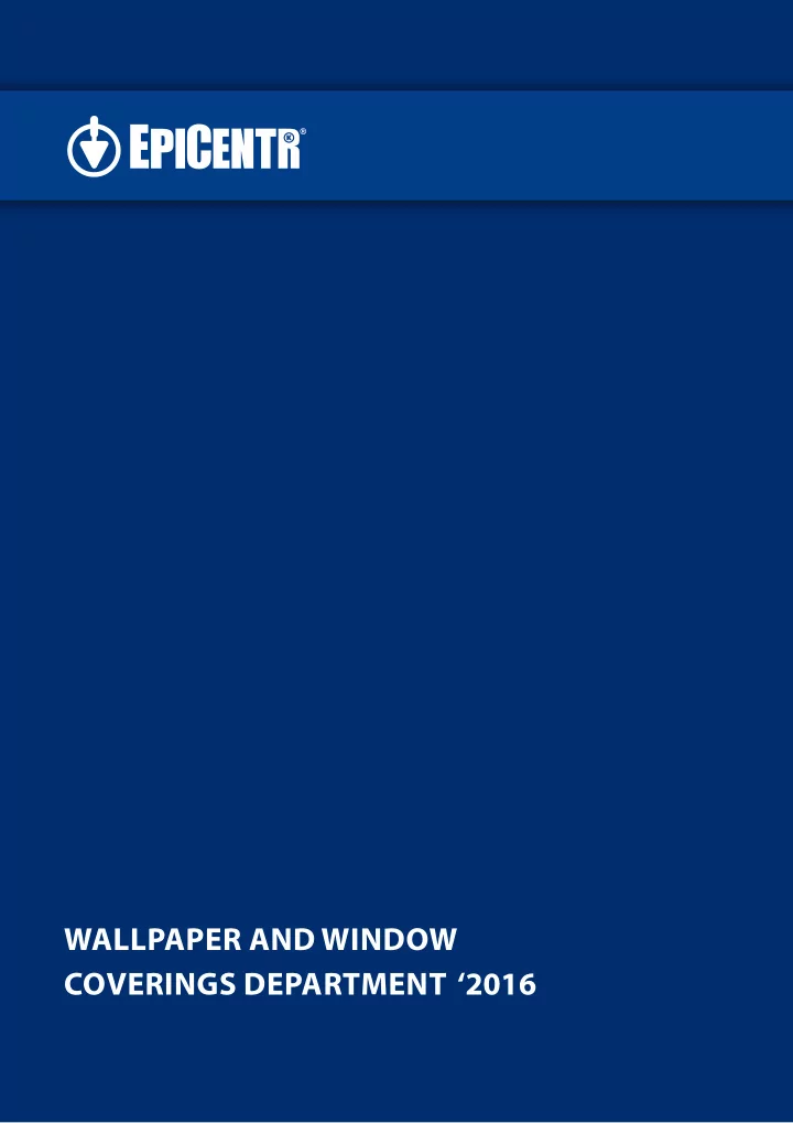 wallpaper and window coverings department 2016