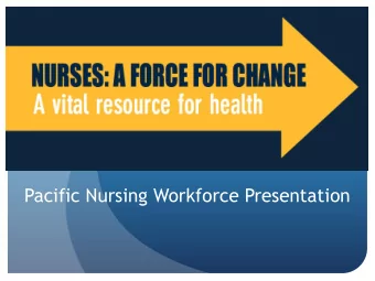Pacific Nursing Workforce Presentation  Pacific Peoples are from?  Pacific Best Practice