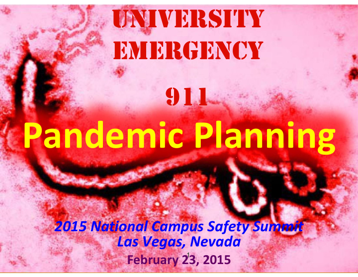 pandemic planning pandemic planning