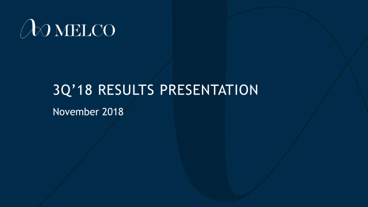 3 q 18 results presentation