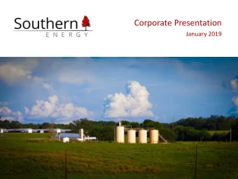 Corporate Presentation  January 2019  Click to edit Master title style  Click to edit Master