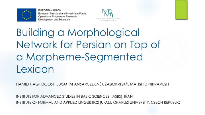 network for persian on top of