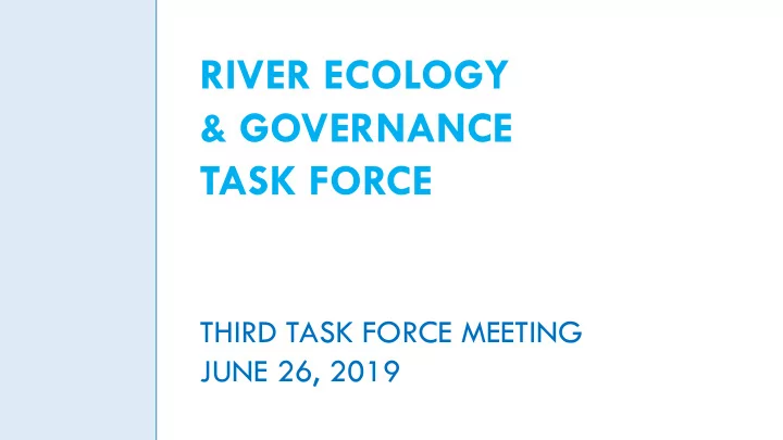 river ecology