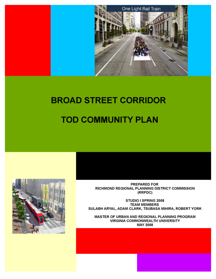 broad street corridor tod community plan