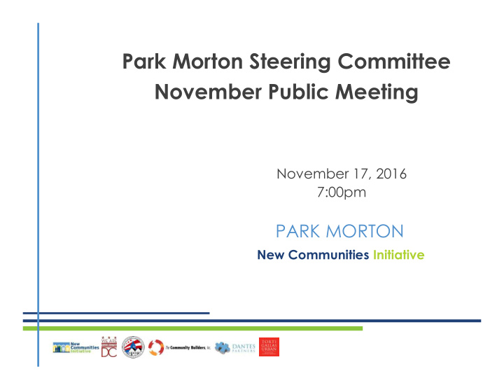 park morton steering committee november public meeting