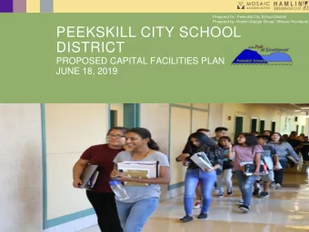 DISTRICT  PROPOSED CAPITAL FACILITIES PLAN  JUNE 18, 2019  VISION:  BUILDING OPPORTUNITIES FOR THE