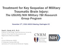 treatment for key sequelae of military traumatic brain