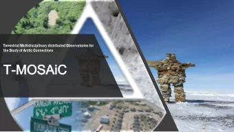T-MOSAiC  OSAiC  T-MOSAiC - Background  Terrestrial Multidisciplinary distributed Observatories