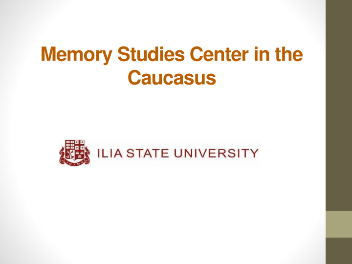 memory studies center in the