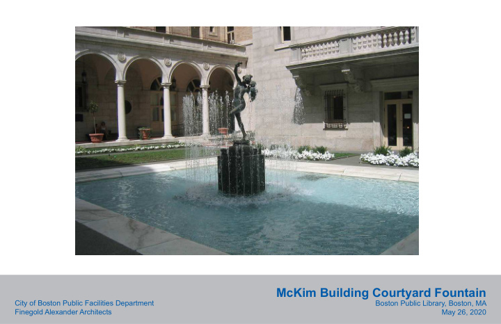 mckim building courtyard fountain