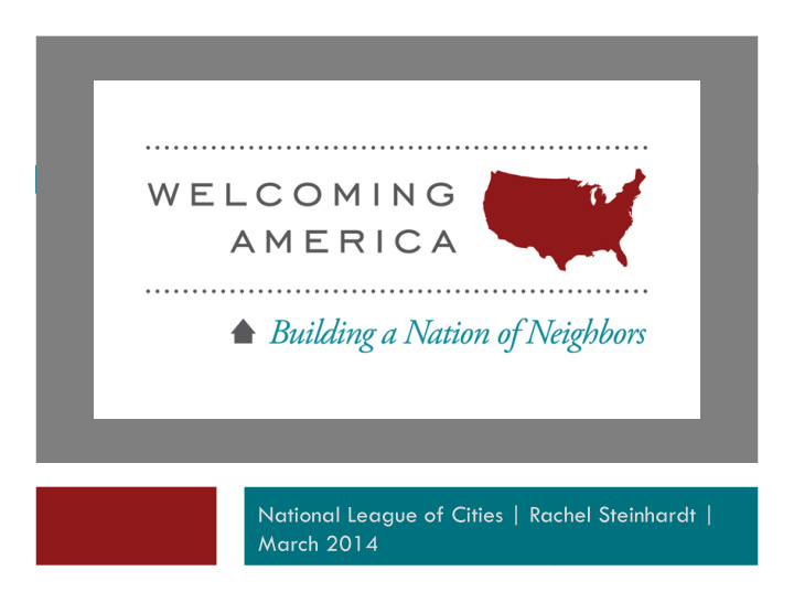 national league of cities rachel steinhardt march 2014