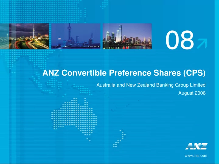 anz convertible preference shares cps