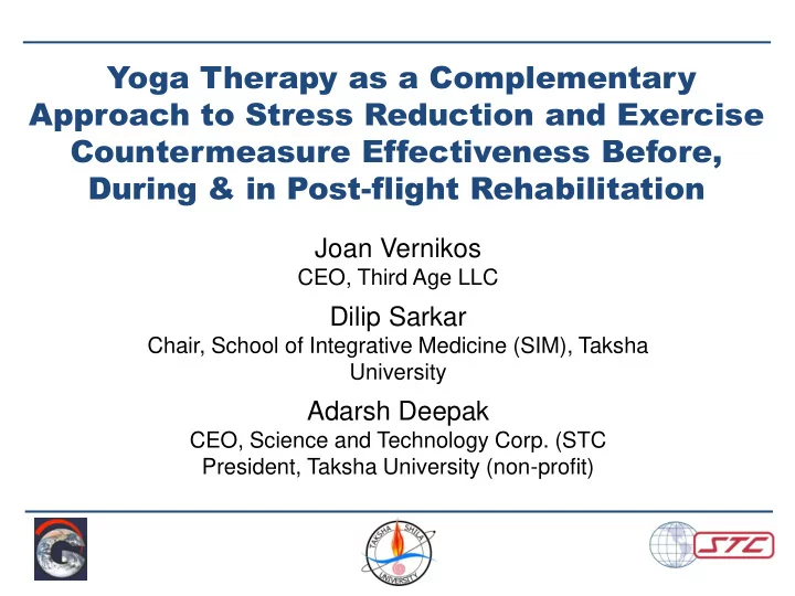 approach to stress reduction and exercise