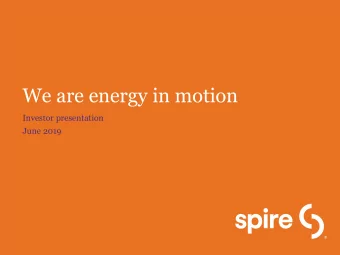 We are energy in motion  Investor presentation  June 2019  We believe in a world where energy