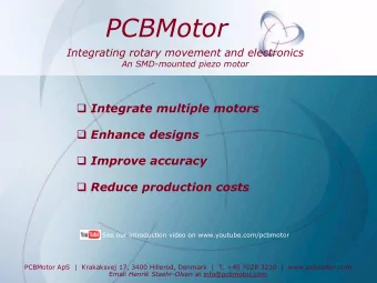 PCBMotor  Integrating rotary movement and electronics  An SMD-mounted piezo motor  Integrate