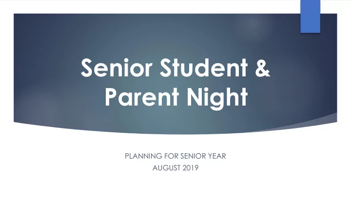 senior student