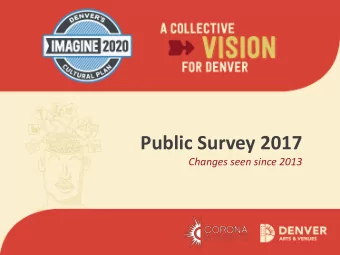 Public Survey 2017  Changes seen since 2013  METHODOLOGY  Where these numbers came from  Page 2