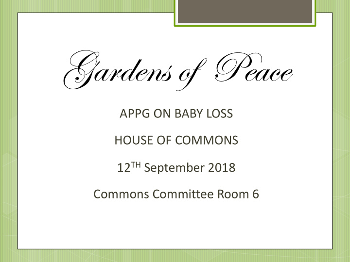gardens of peace