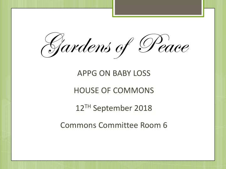 gardens of peace