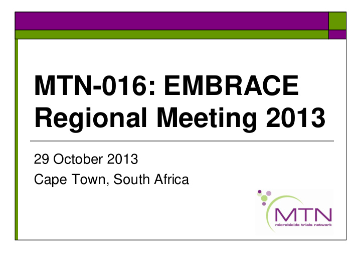 regional meeting 2013