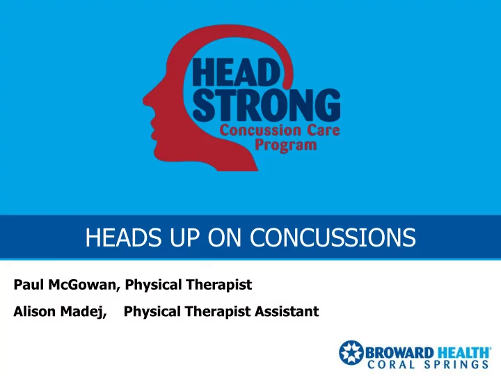 heads up on concussions