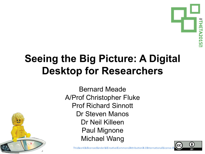 seeing the big picture a digital desktop for researchers