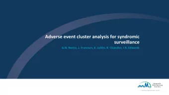 Adverse  event  cluster  analysis  for  syndromic    surveillance    G.N.