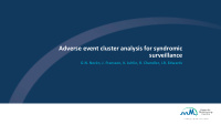 adverse event cluster analysis for syndromic surveillance