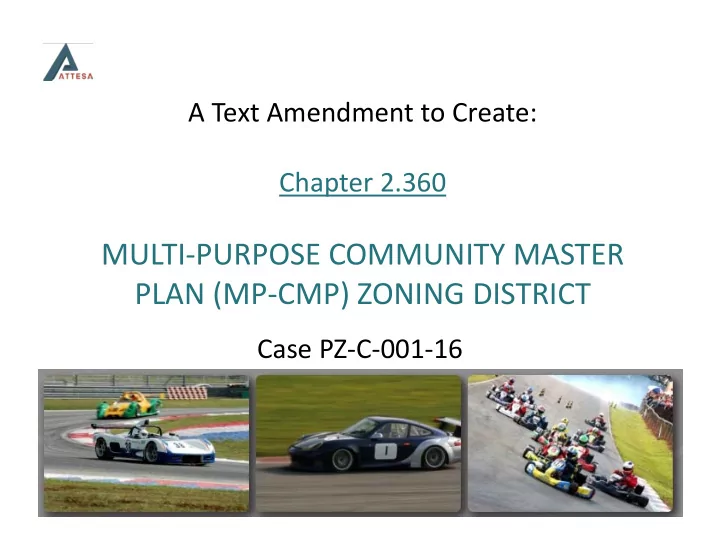 multi purpose community master plan mp cmp zoning district