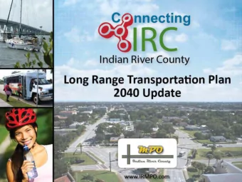 Indian River County  Long Range Transportation Plan  Represents a long-term vision for Indian