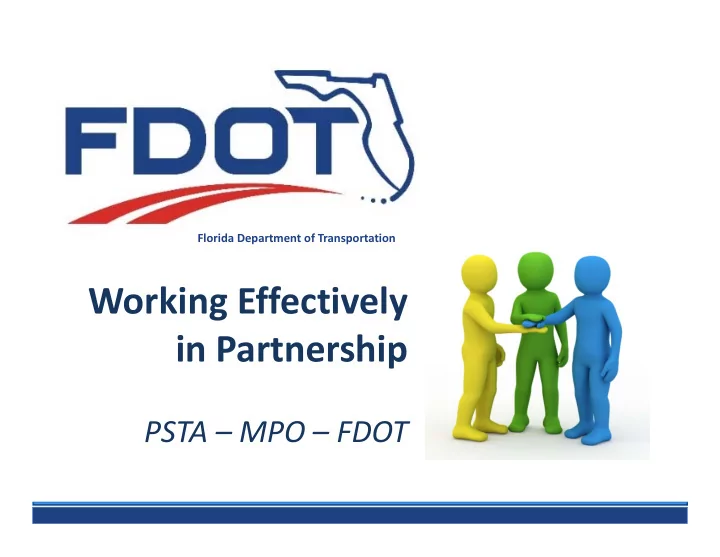 working effectively in partnership
