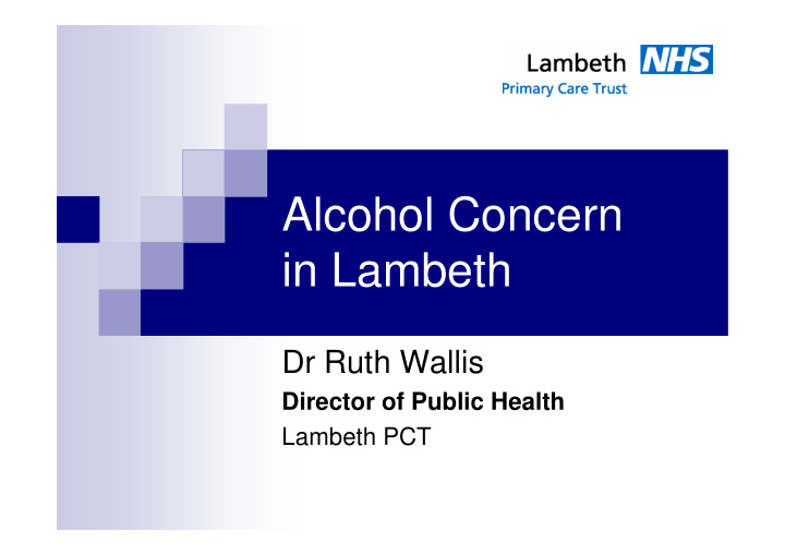 alcohol concern in lambeth