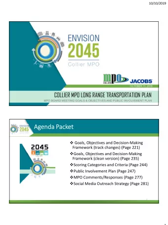 Agenda Packet  Goals, Objectives and DecisionMaking  Framework (track changes) (Page 221)