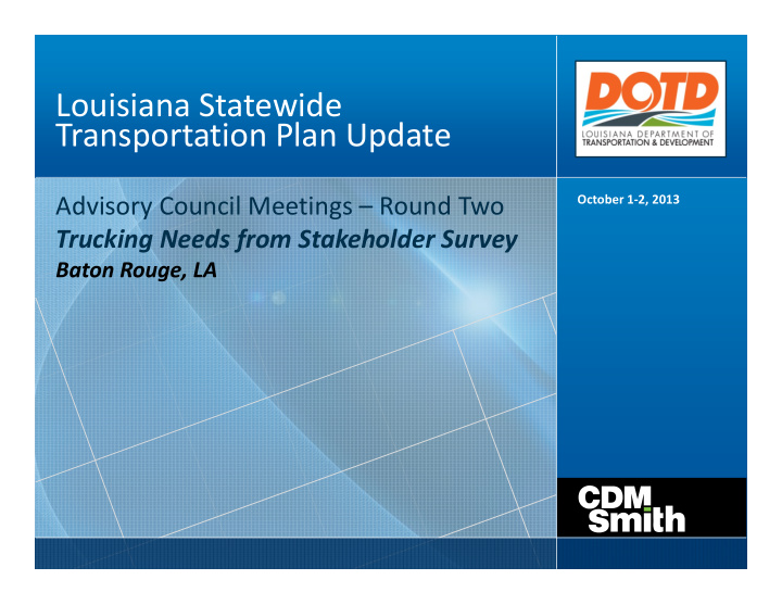 louisiana statewide transportation plan update