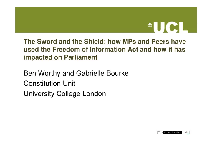 ben worthy and gabrielle bourke constitution unit