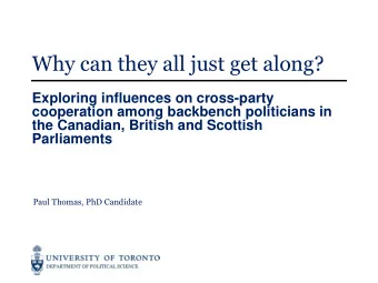 Why can they all just get along?  Exploring influences on cross-party  cooperation among backbench