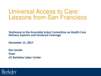 universal access to care lessons from san francisco