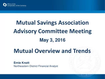 Mutual Savings Association  Advisory Committee Meeting  Mutual Savings Association Advisory  May 3,